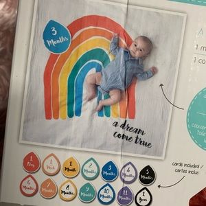 Baby’s First year Milestone Blanket + cards